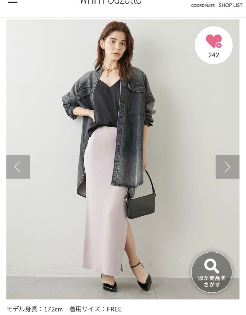 美品★ DENIMシャツワンピース