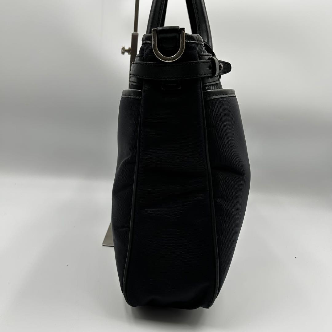 バーバリーブラックレーベル ビジネスバッグA4可　2way チェック　黒