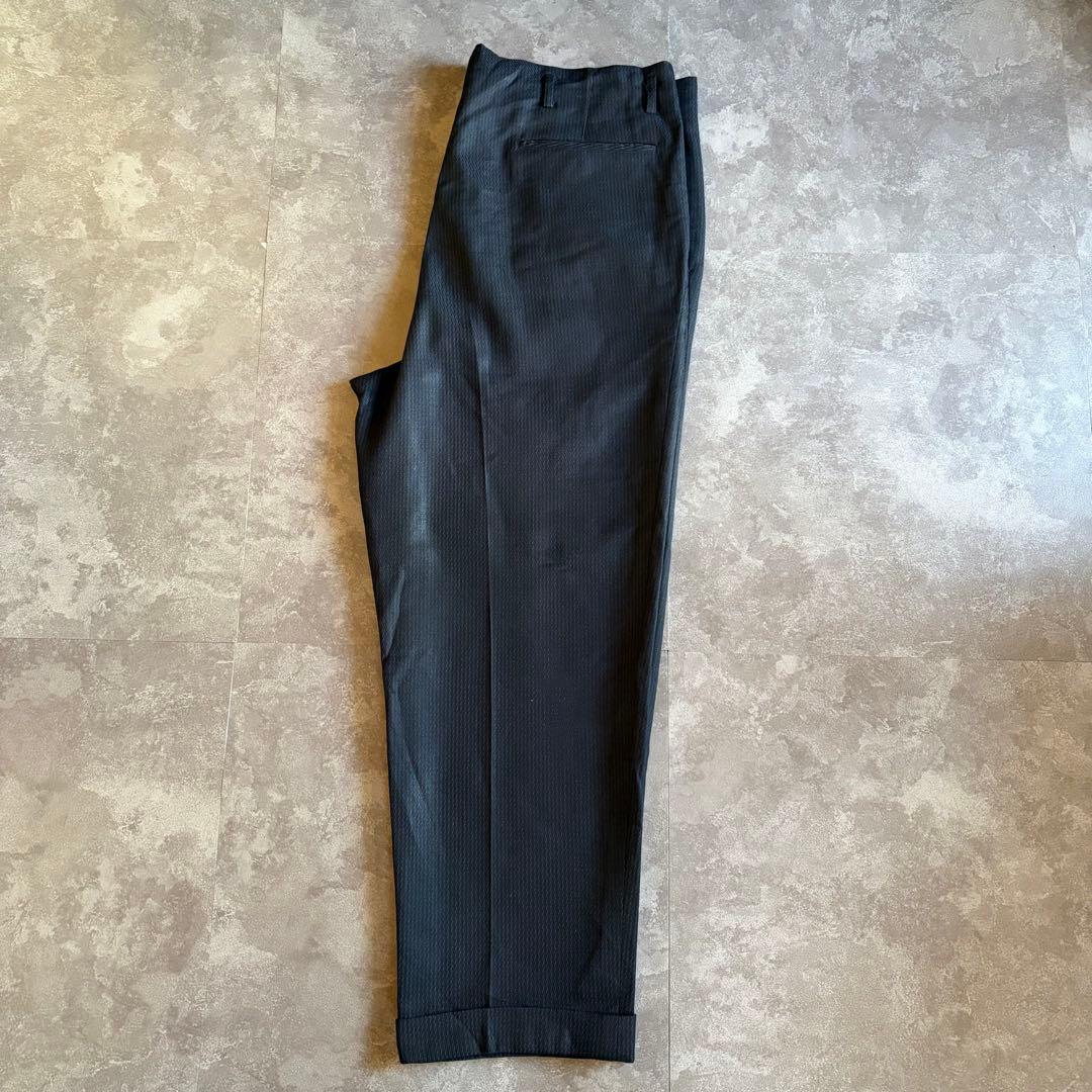 50s スラックス ブラック W40 ウール USA製 絣 Talon 極太