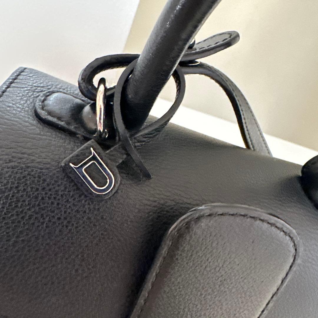 ドゥロワー　delvaux ブリヨン ミニ ブラック　シルバー金具