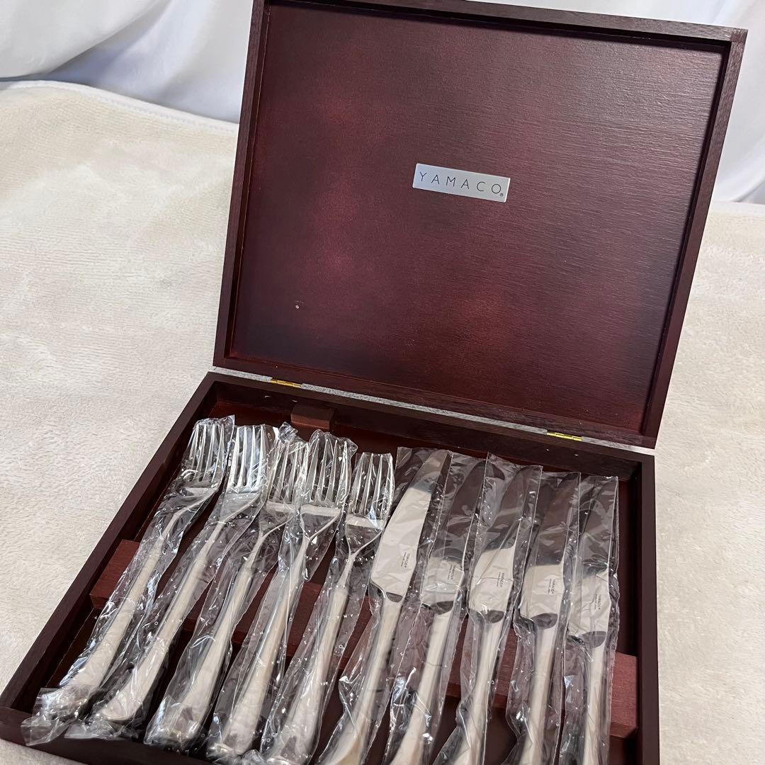 未使用 YAMAKO テーブルナイフ / フォーク 各5本 カトラリー