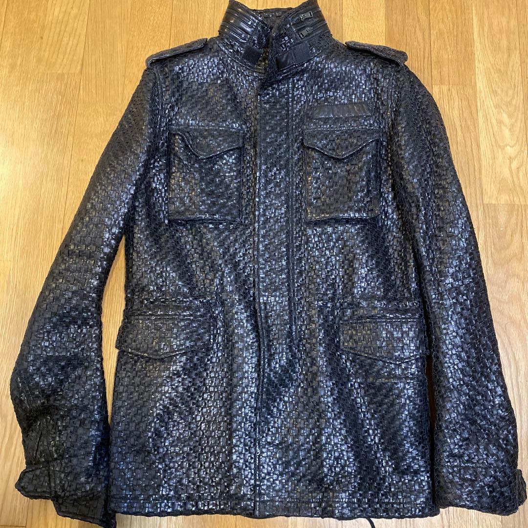 平*朗様 AKM イントレチャートレザー M65ジャケット　メッシュ