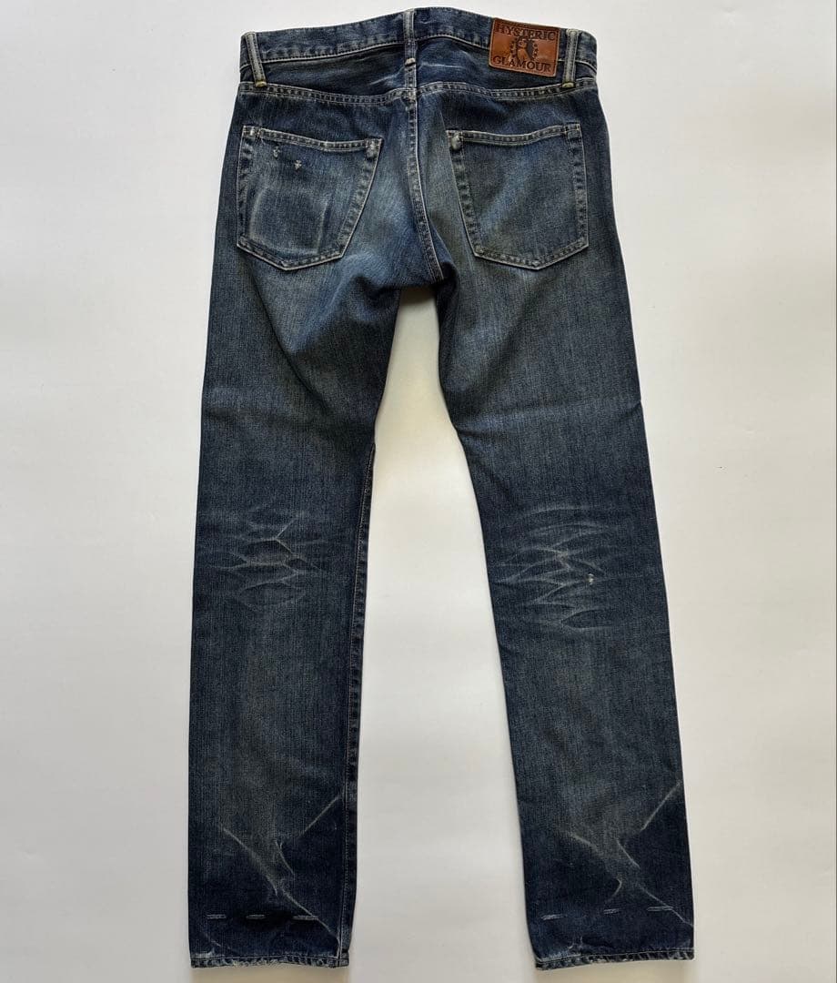 ヒステリックグラマー　ビンテージ加工　スタッズ　デニムパンツ