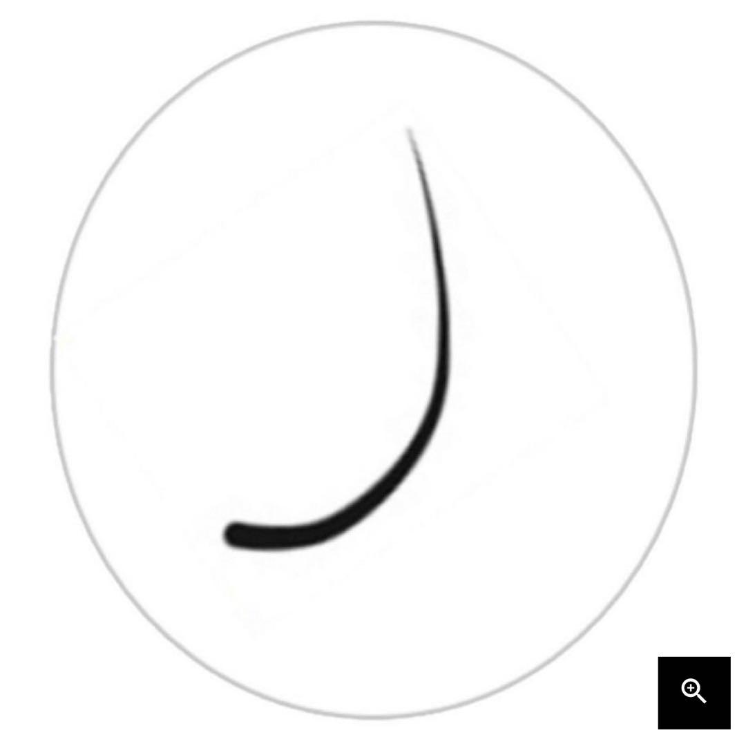 【未使用・Lカール】長さ6〜12mm/ディープフラットラッシュ/ブラック