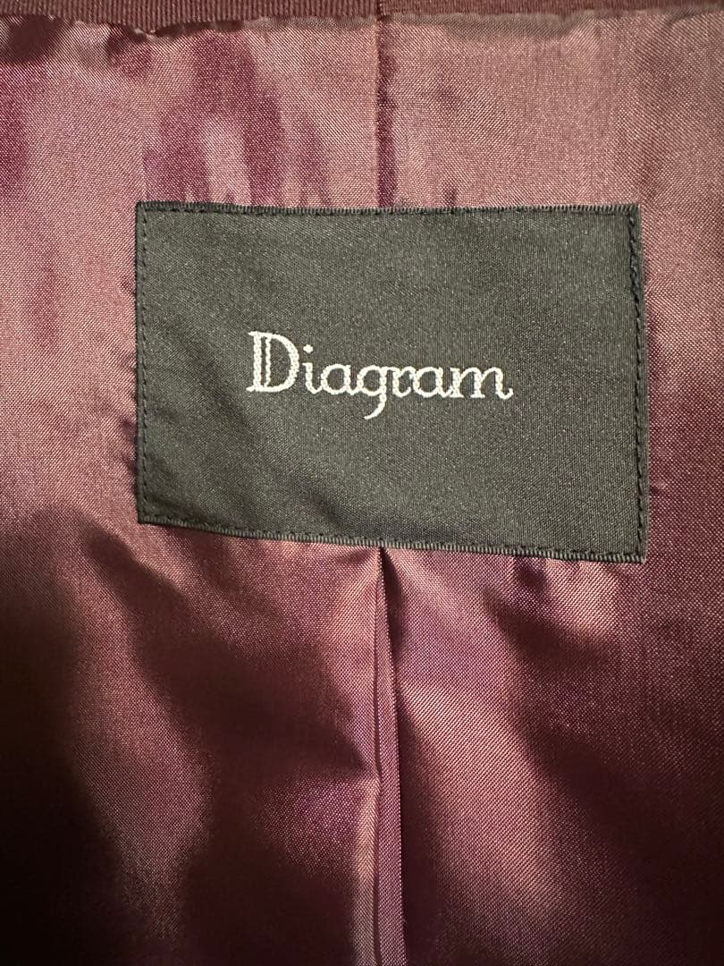 Diagram コンパクトツイードベスト