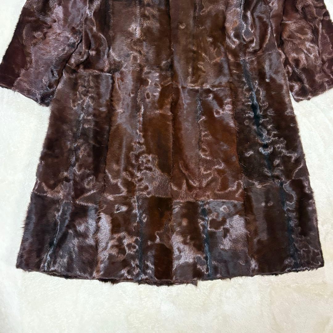 スワカラ×フォックス ロングコート ブラウン 高級毛皮 ヴィンテージ 15号