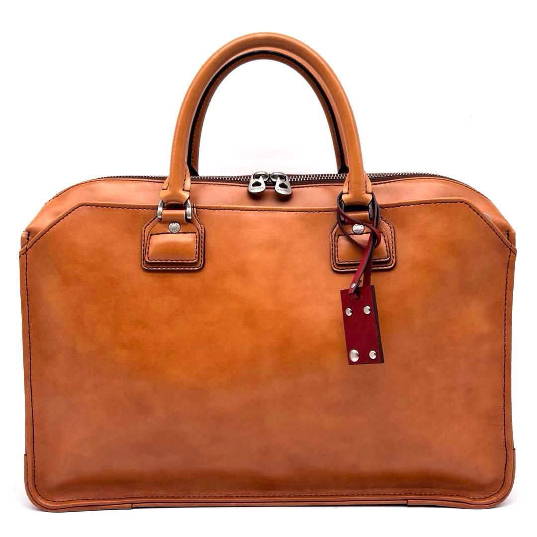 ✨美品✨エルゴポック　ビジネスバッグ　A4可　2way　オールレザー　キャメル