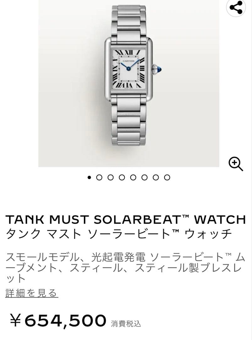 CartierTANK MUST SOLARBEATソーラービート