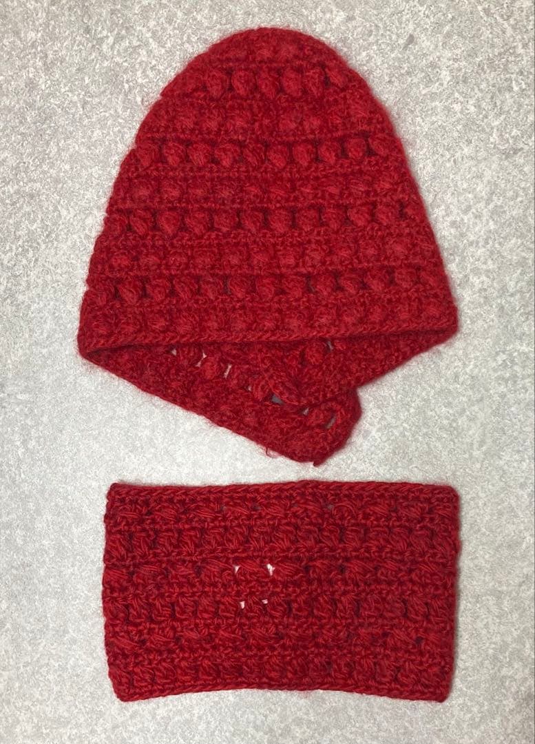 【美品】Vivian Westwood ニットキャップ マフラーセット レッド