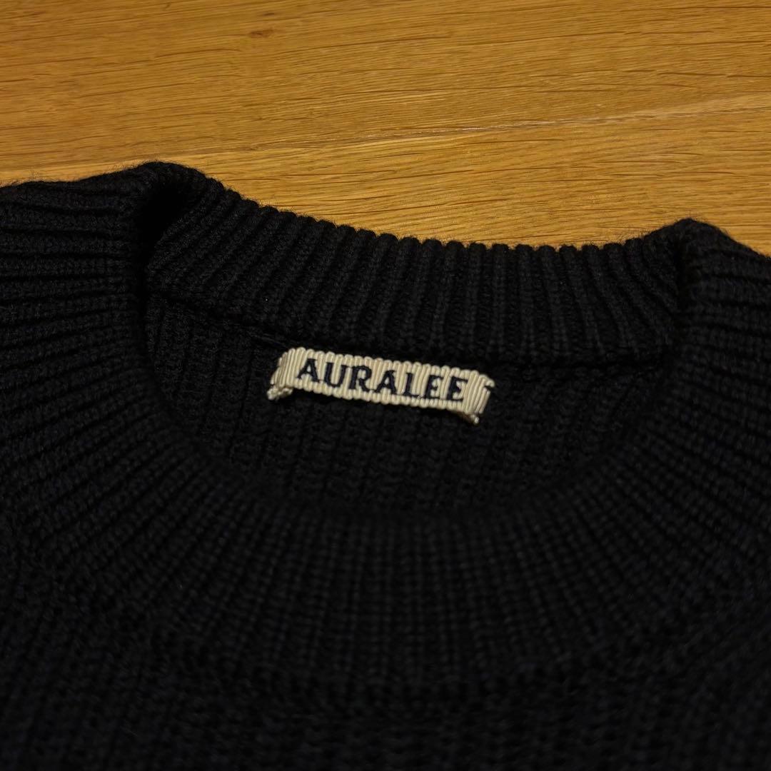 オーラリー AURALEE WOOL CASHMERE RIB KNIT