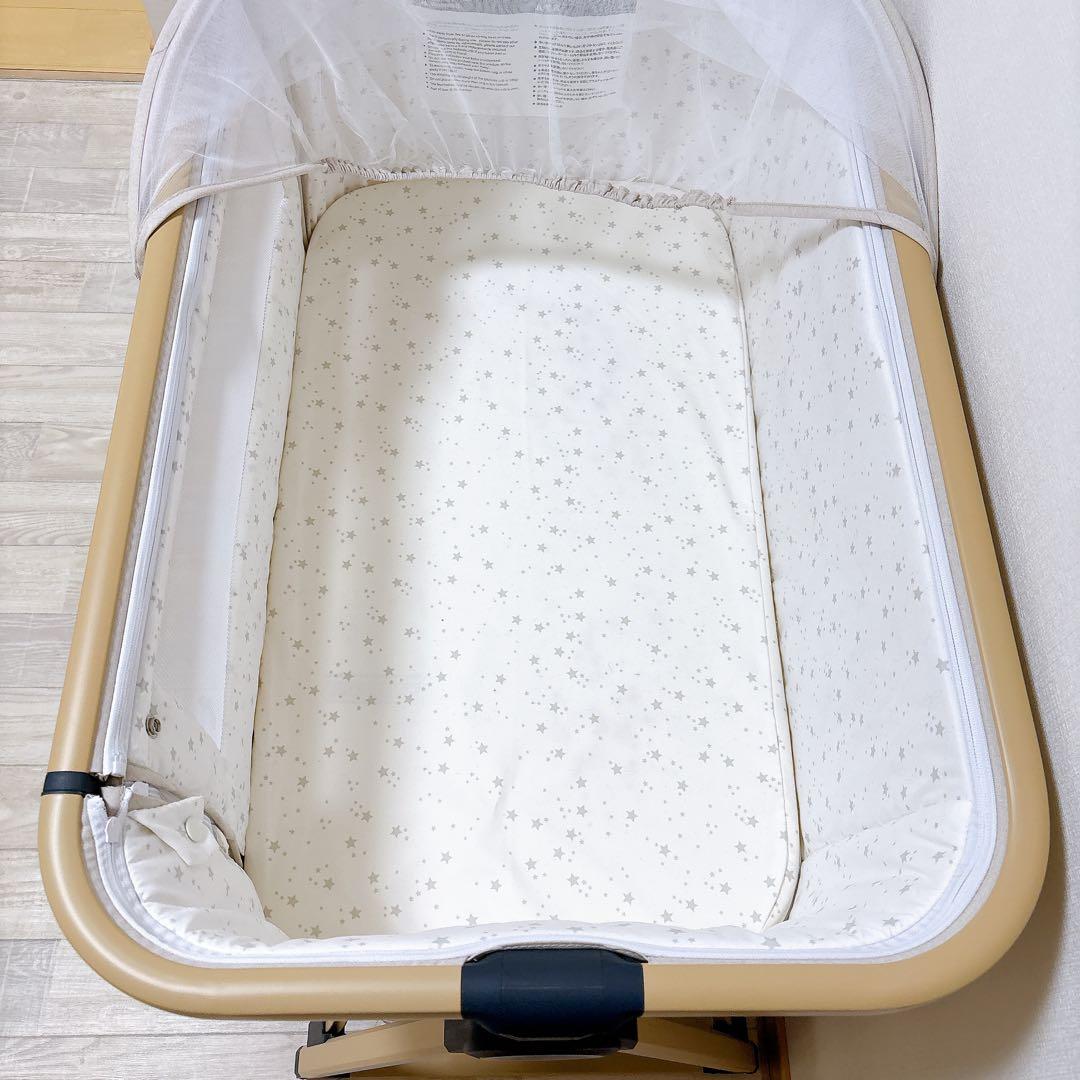 極美品♡HZDMJ ベビーベッド 付属品完備！ 折り畳める 持ち運びベッド