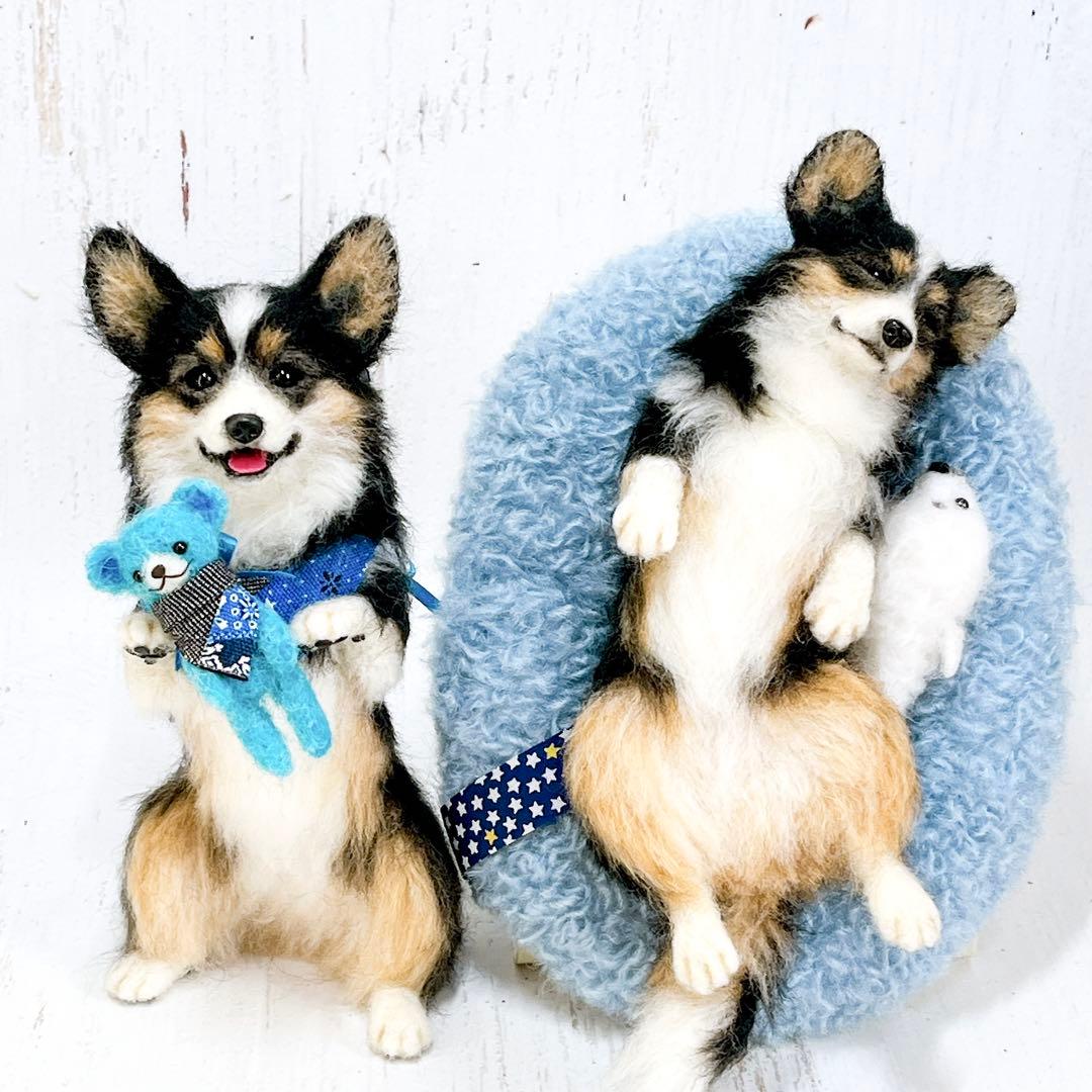 ペンちゃん☆プロフ読んでね(*´ω｀*) 羊毛フェルト 犬 コーギーちゃん