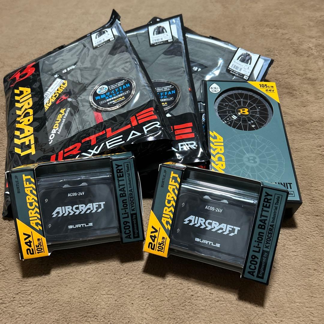 新品 バートル エアークラフト 24Vバッテリー2個付フルセット L