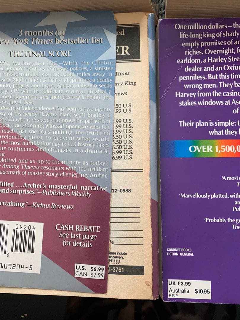 【10冊セット】Tom Clancy, Jeffrey Archer等名作の小説