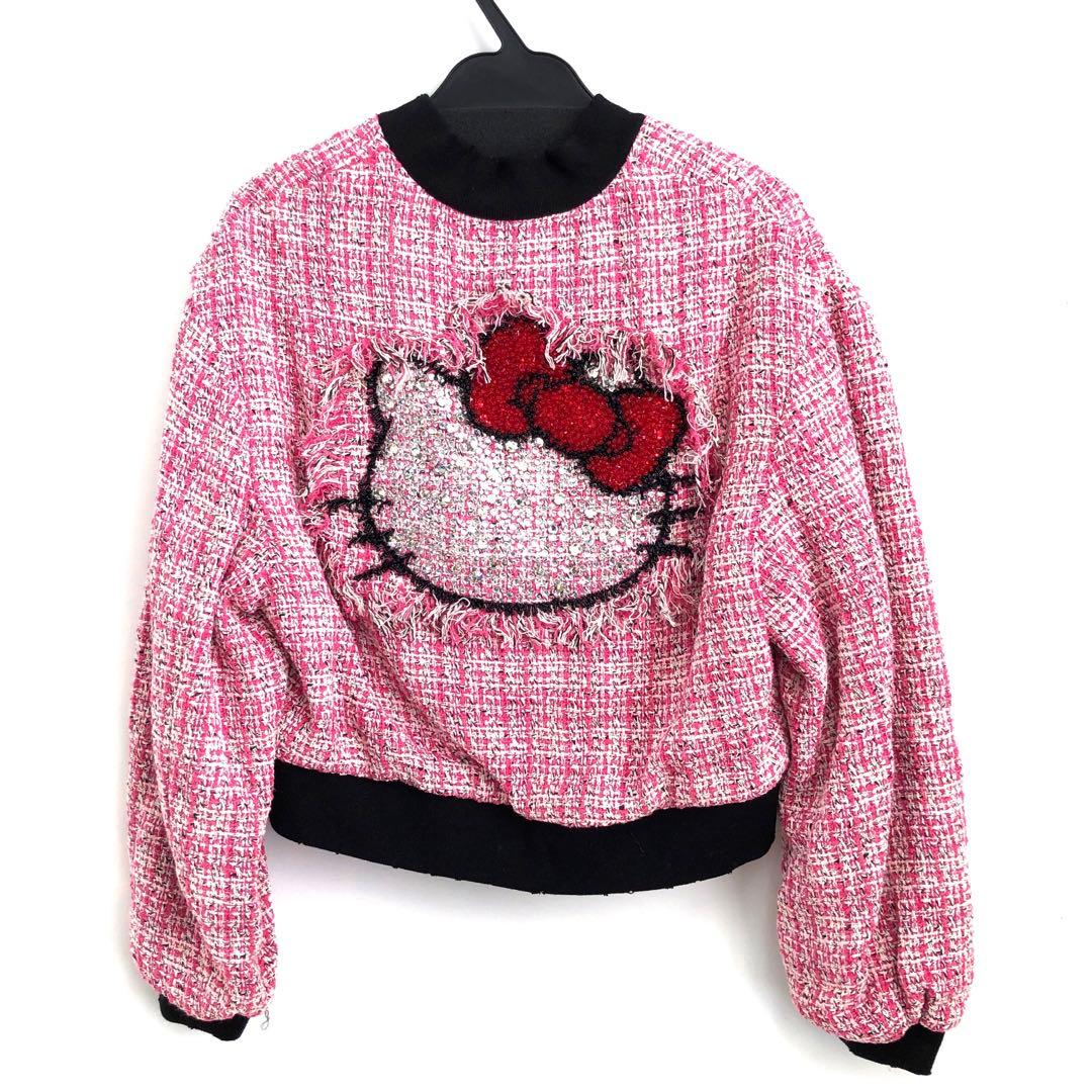 PINKO × ハローキティ コラボ ツイードジャケット ダメージ加工 40