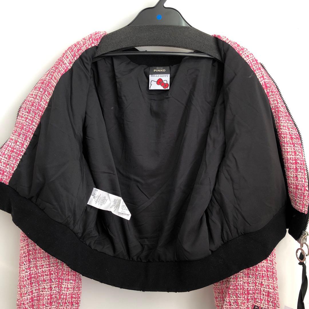 PINKO × ハローキティ コラボ ツイードジャケット ダメージ加工 40