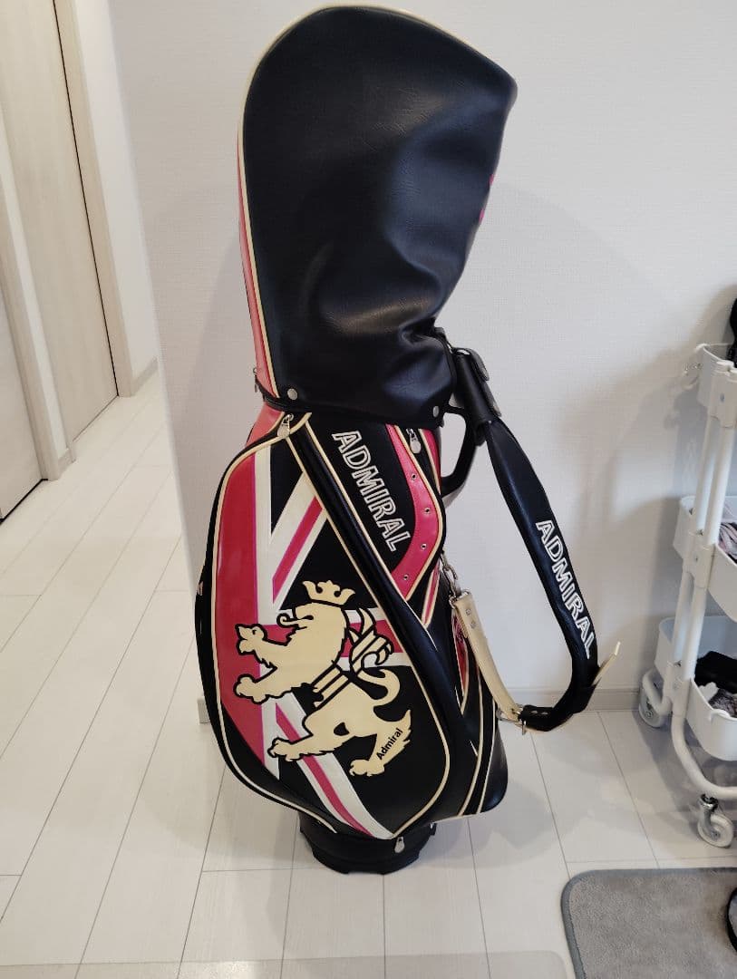 キャディバック　ゴルフバック　クラブケース　ゴルフ　ピンク　黒ゴルフ　アドミラル