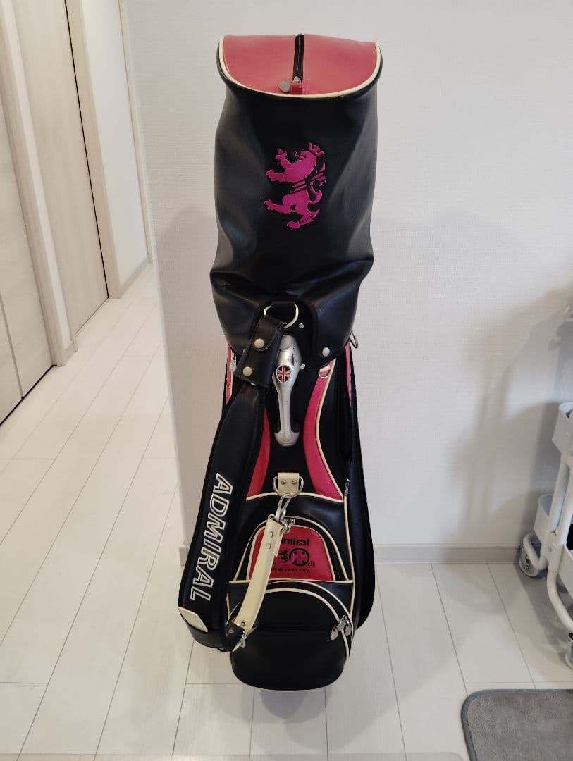 キャディバック　ゴルフバック　クラブケース　ゴルフ　ピンク　黒ゴルフ　アドミラル