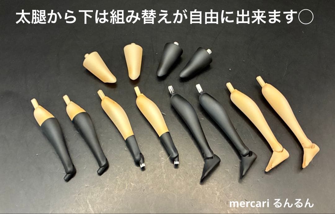 ドレスアップアップボディM＋姫カットポニーテール+ウルフレイヤーカット塗装完成品