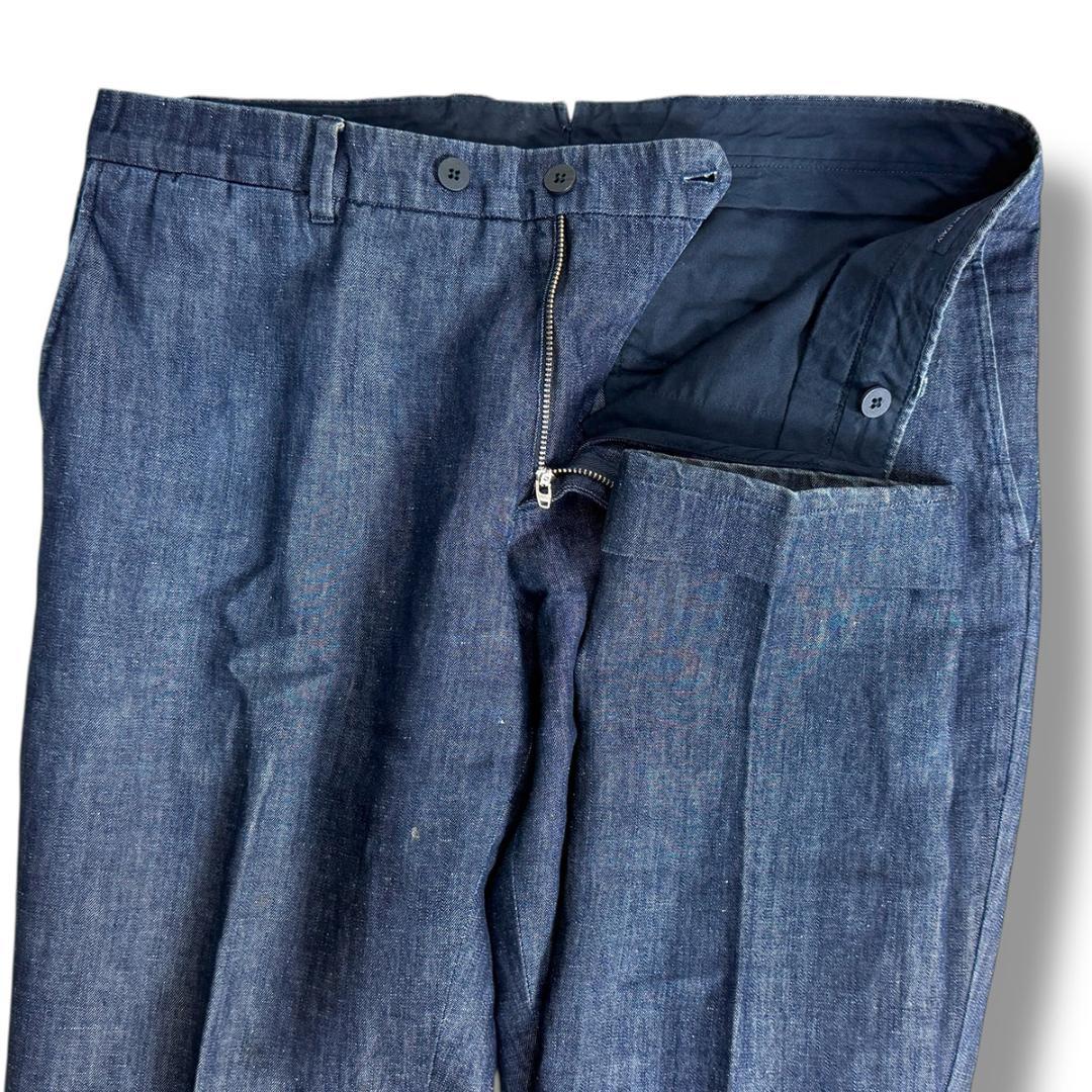 J7232 良品 ラルディーニ コットンリネンデニムセットアップ インディゴ50