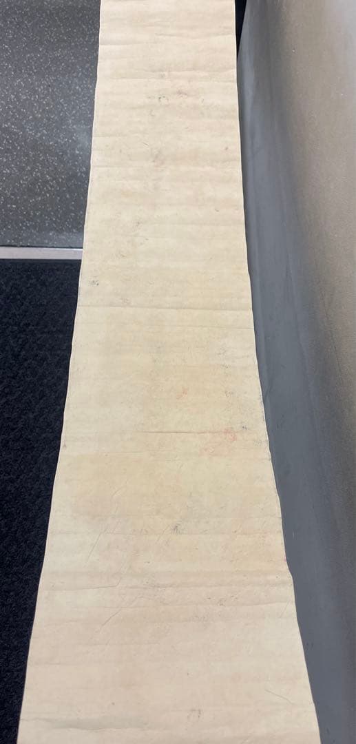 捲り花と鳥の掛軸　片付け品