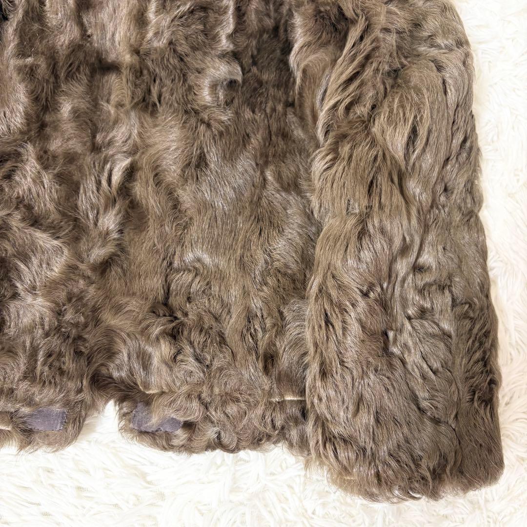 ドゥーズィエムクラス 高級カルガンラムファーコート ブラウン