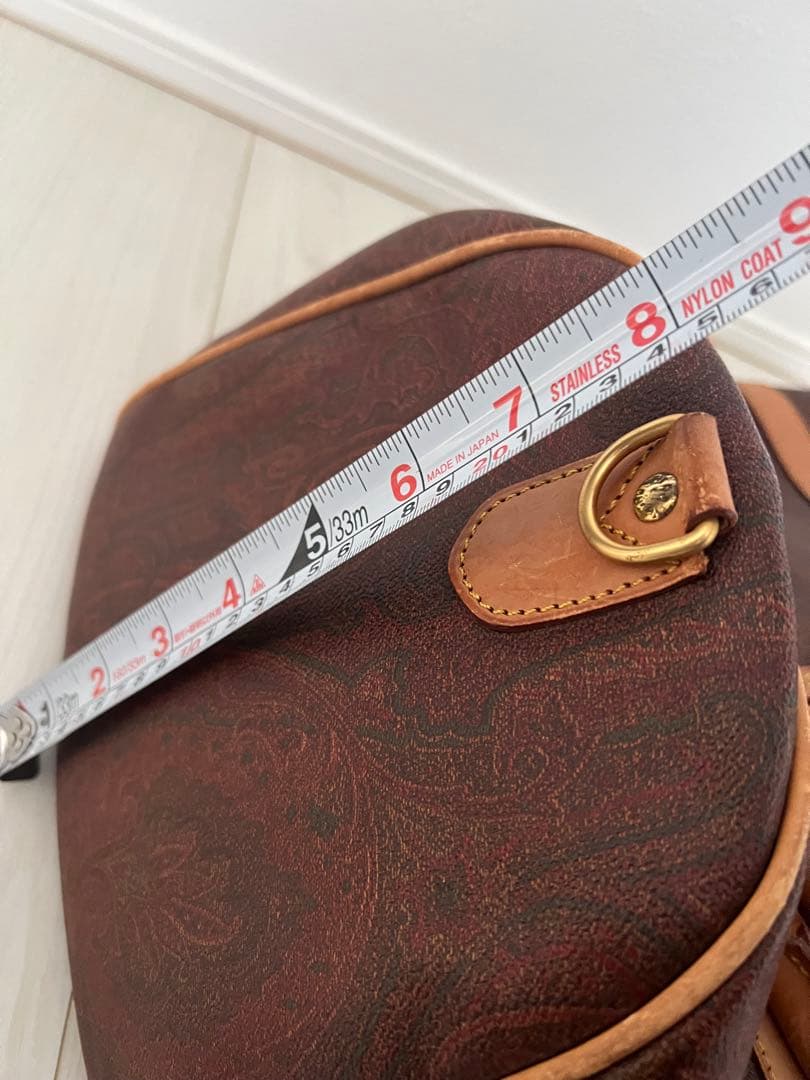 ETRO ブラウンレザーダッフルバッグ鍵付き