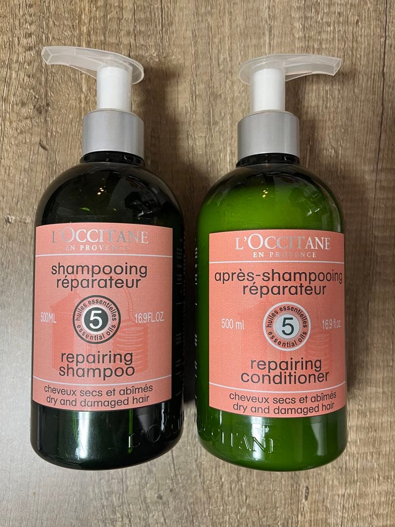ロクシタン リペアリング シャンプー コンディショナー 500 ボトルセット