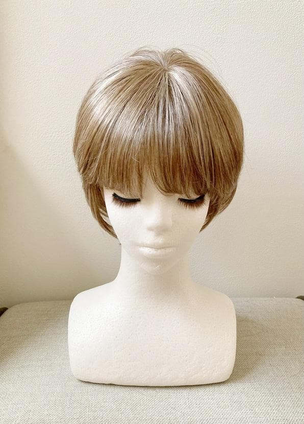 銀座サロン　KAZUE WIG　フェミニンショート　人毛MIX　マルチブラウン