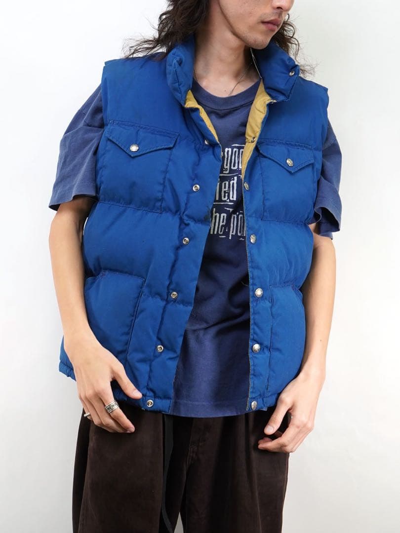 80S　NORTH FACE　茶タグ　ダウンベスト　USA製　ヴィンテージ　美品