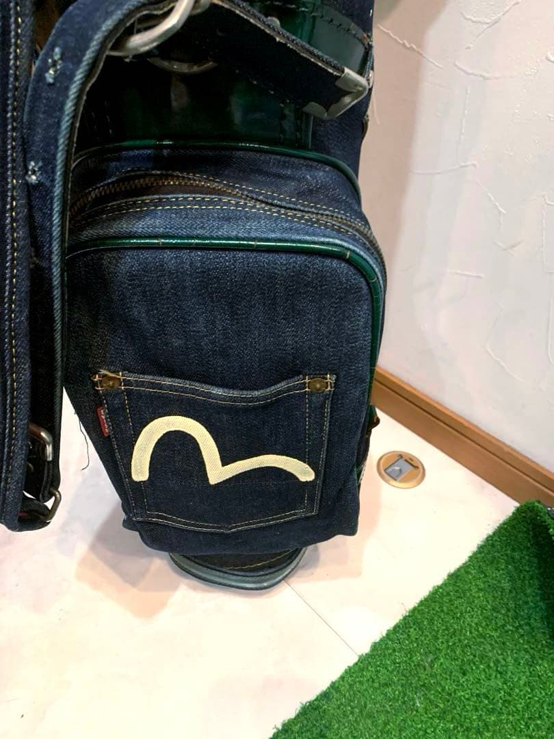 希少　EVISU エヴィス　キャディバッグ　デニム　本革　エビス