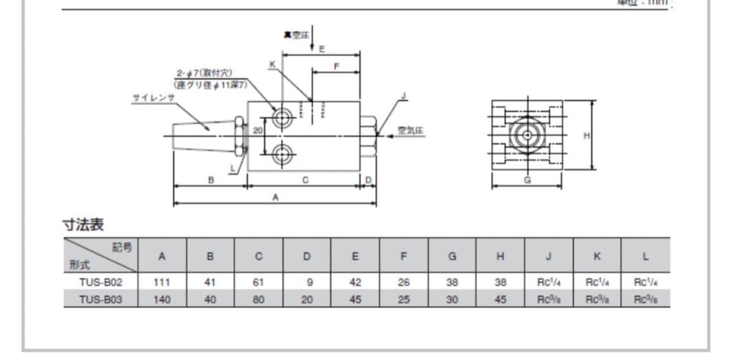 TAIYO　ベンチュリィポンプ　TUS-B02 2ヶ