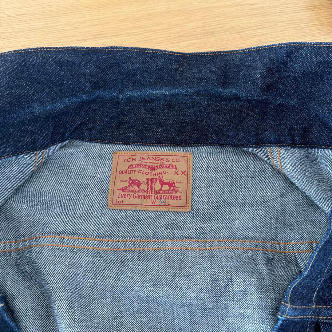TCBジーンズ 50's 2nd　旧ロゴ　サイズ34
