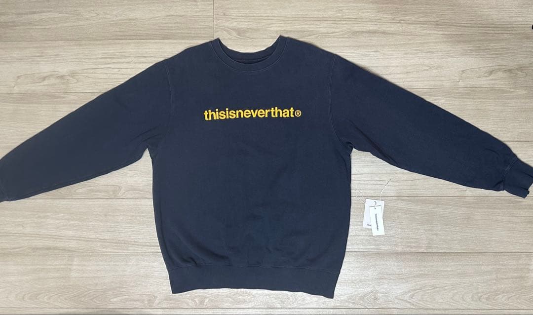 thisisneverthat ネイビー ロゴ スウェット M タグあり