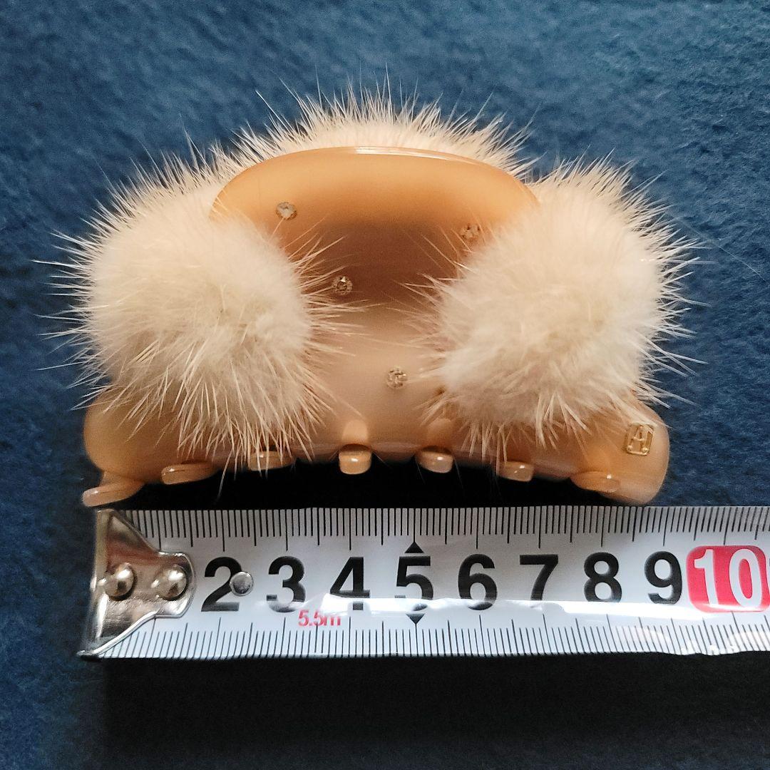 アレクサンドルドゥパリ ミンクファー スワロ付き ヘアクリップ