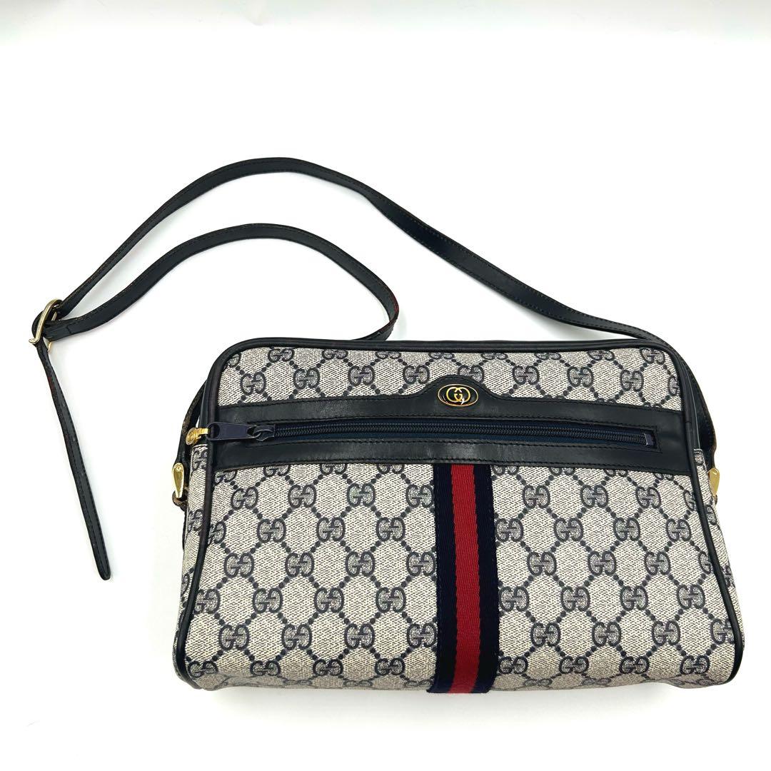 GUCCI　グッチ　シェリーライン　GGスプリーム　PVC 　ショルダーバッグ