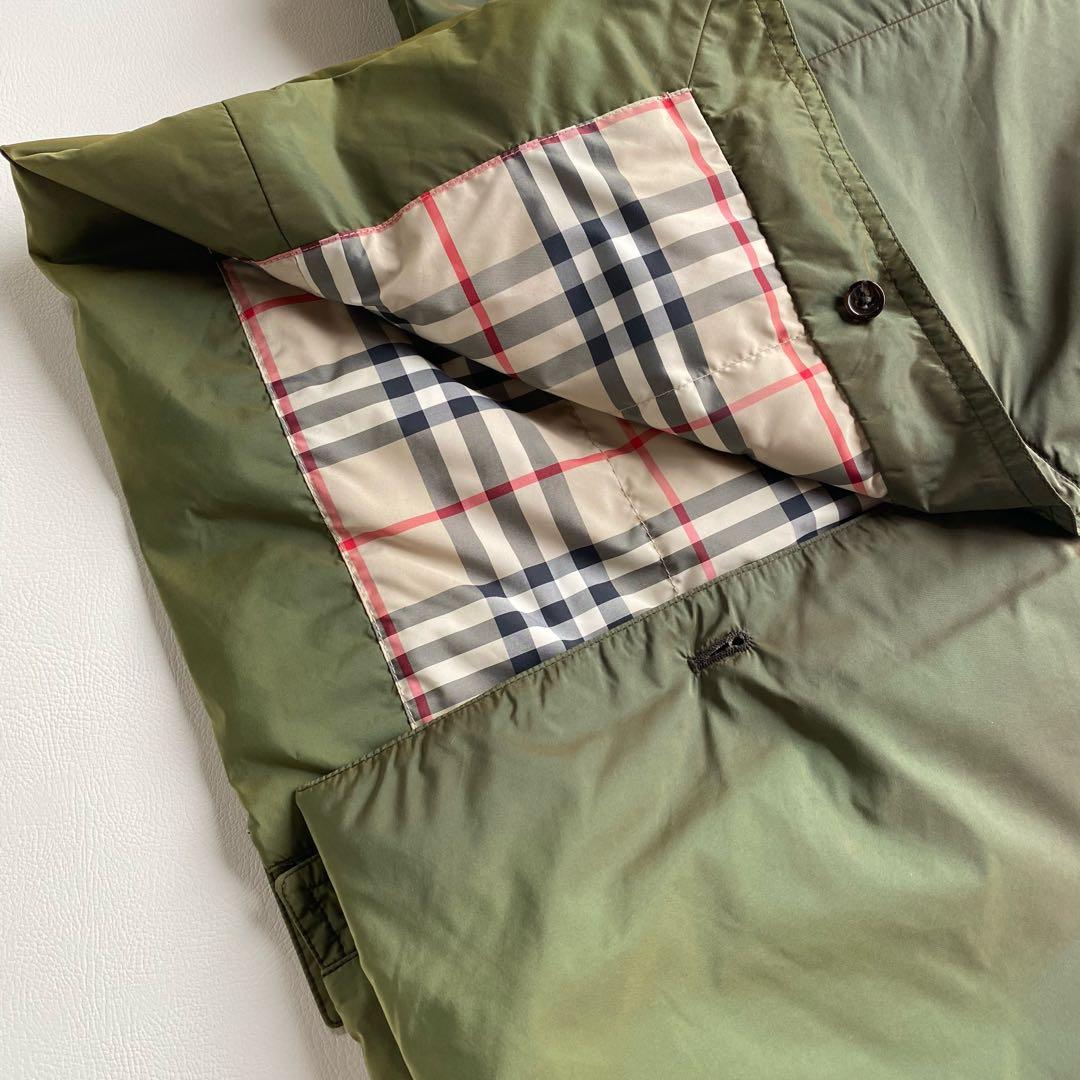 【絹玉虫/未使用級】バーバリーロンドン ダウンコート M ノバチェック