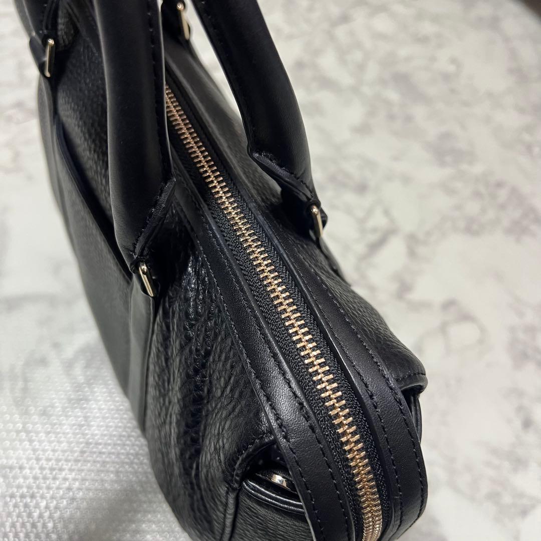 美品ポールスミス ビジネスバッグ レザー 黒 マルチストライプ コンパクト