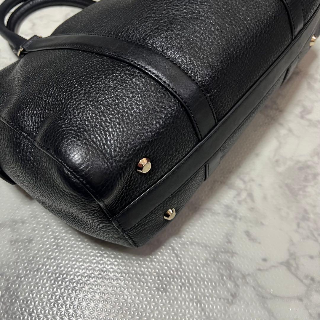 美品ポールスミス ビジネスバッグ レザー 黒 マルチストライプ コンパクト