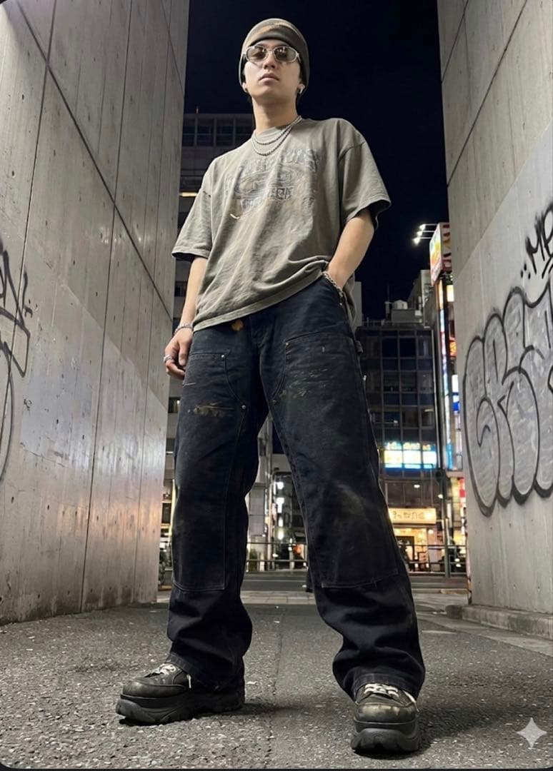 363 【USA製激レア】Carhartt ダブルニー Helmets特別モデル