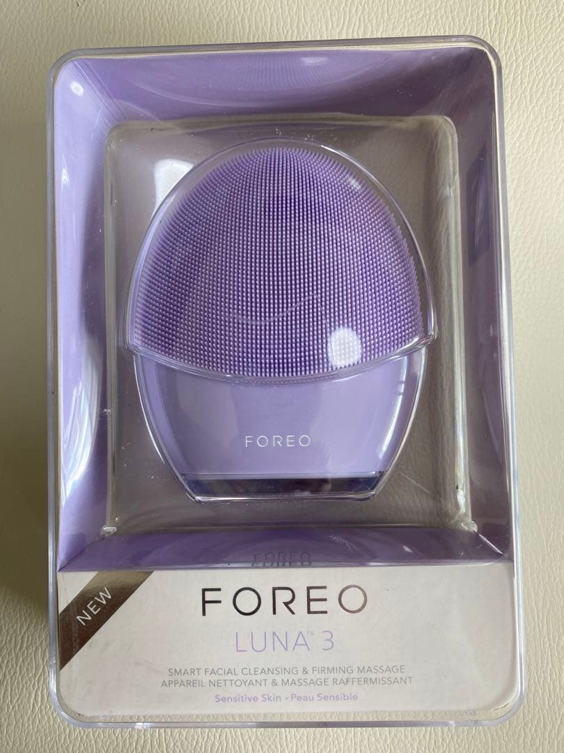 新品未使用FOREO LUNA 3 洗顔ブラシ パープル ケースに傷あり