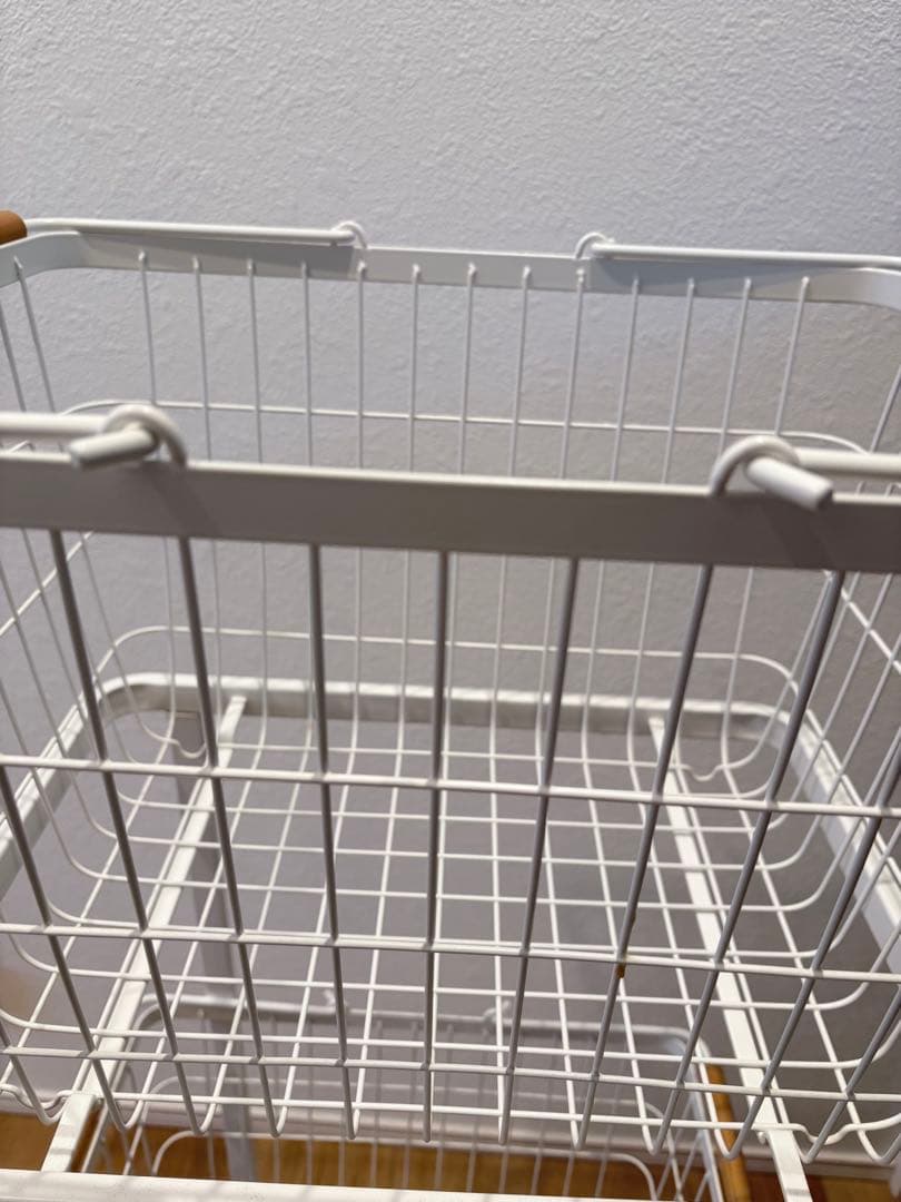 山崎実業 ランドリーワゴン バスケット トスカ tosca ホワイト tower