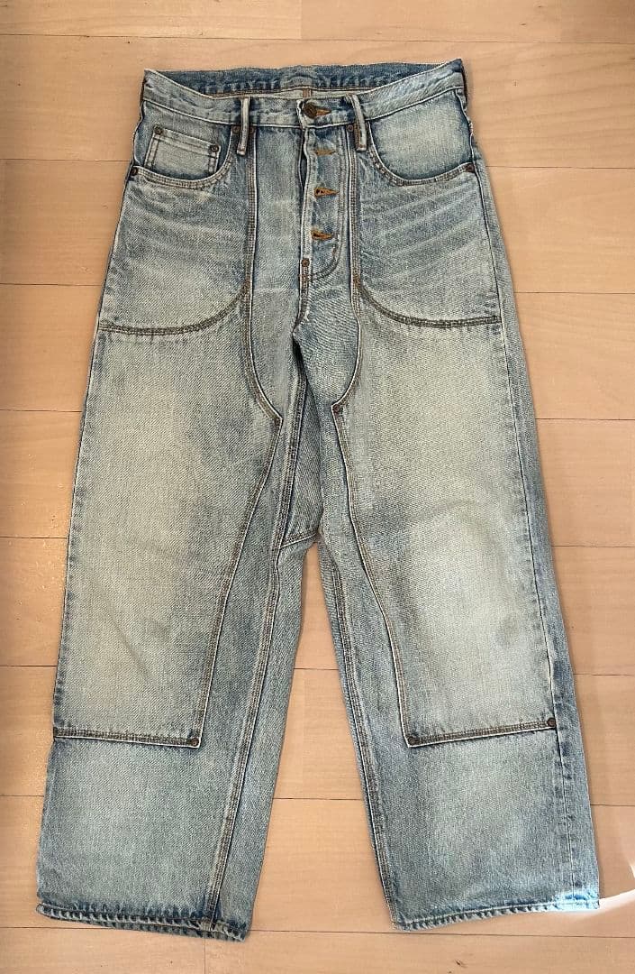 パンツ SUGARHILL FADED DOUBLE KNEE DENIM PANTS