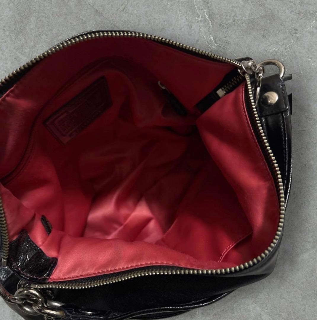 COACH POPPY コーチ 2way ショルダーバッグ ブラック Y2K