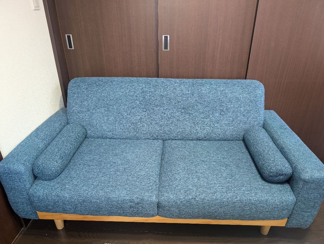 LOWYA ロウヤ [幅156] 2人掛け ソファ コンパクト ブルー