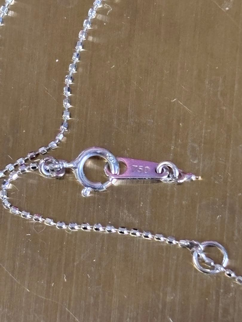 ジャンク品　K18 750 切れネックレスチェーン　ダイヤモンドトップ