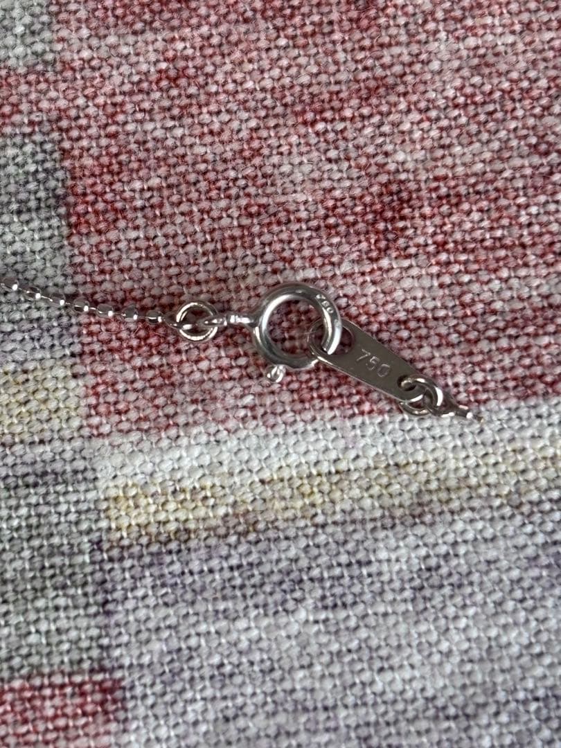 ジャンク品　K18 750 切れネックレスチェーン　ダイヤモンドトップ