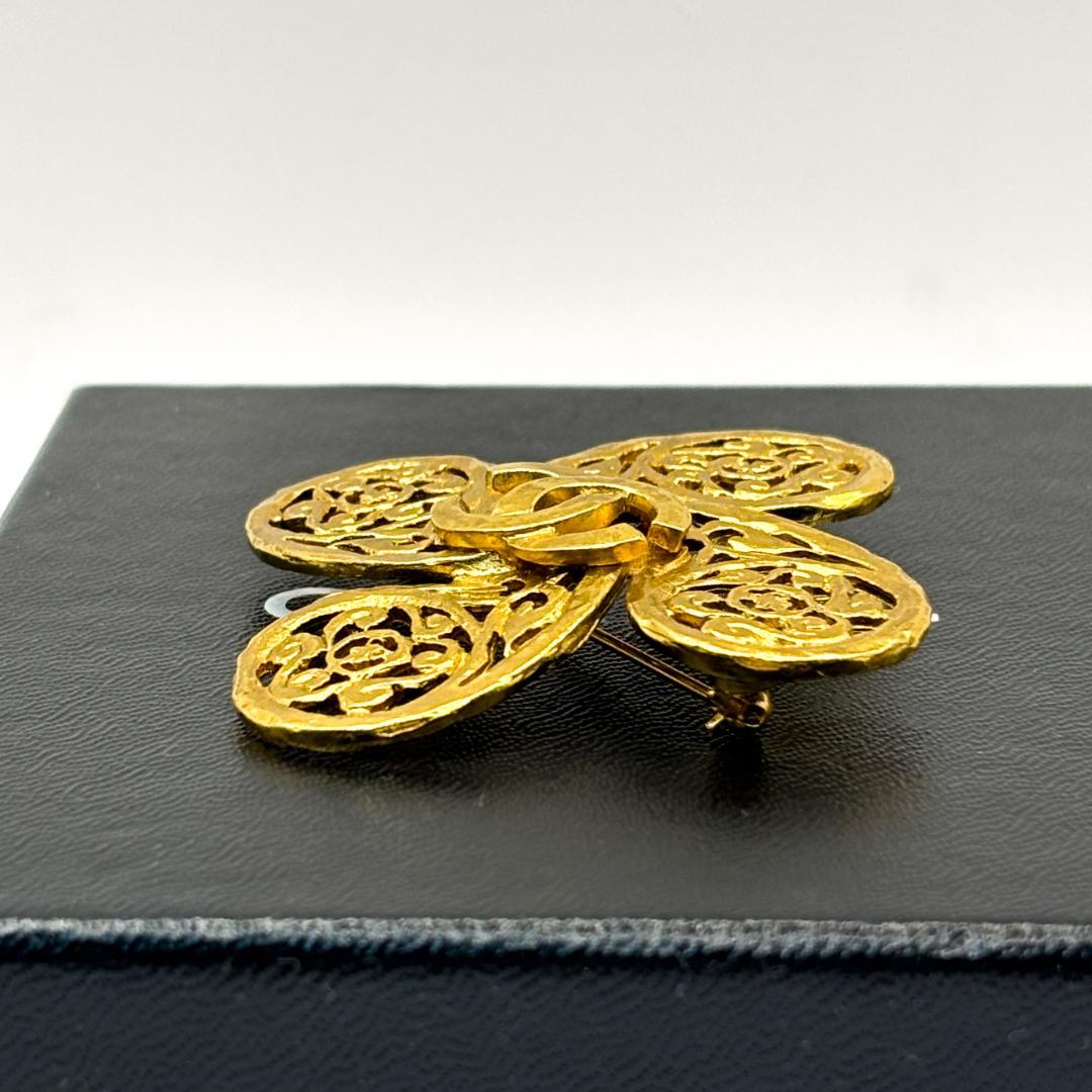 値下品 極美品 シャネル ピンブローチ 95A ゴールド ビンテージ ココマーク