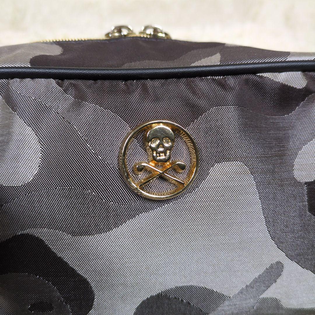 マークアンドロナ カートバッグ カモフラ スカル ナイロン グレー