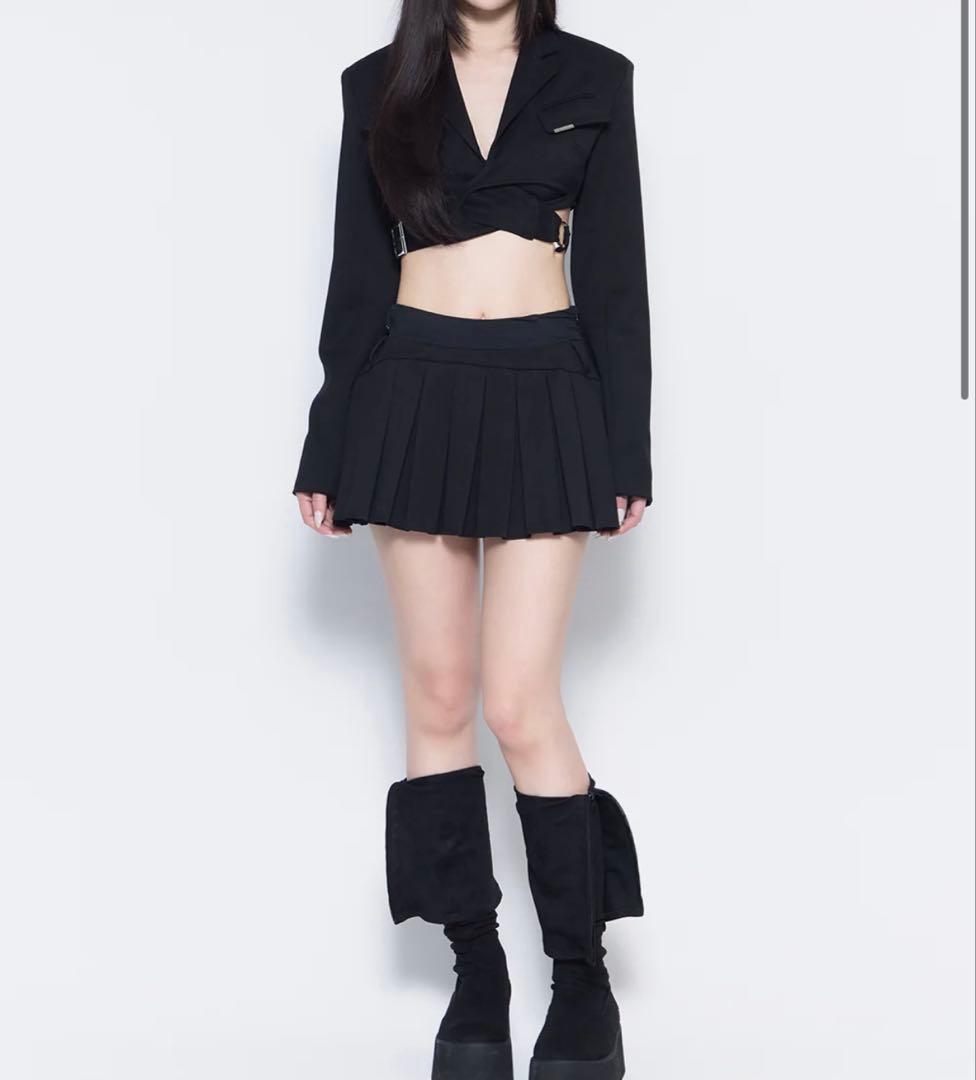 スカート Theredthread S ring pleats skirt full